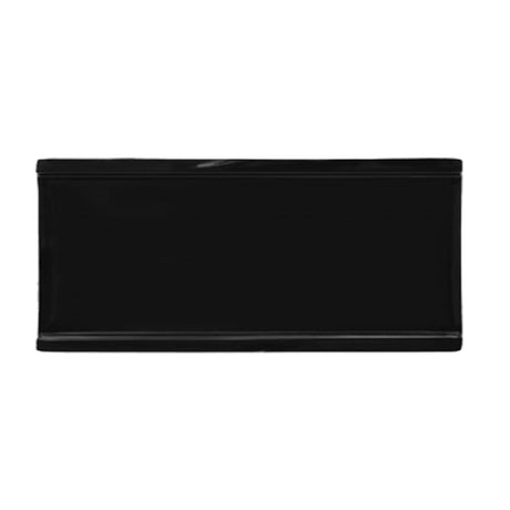 GET Enterprises 140-1-BK Black Elegance™ Plate 9-1/2" X 4-1/4" Rectangular