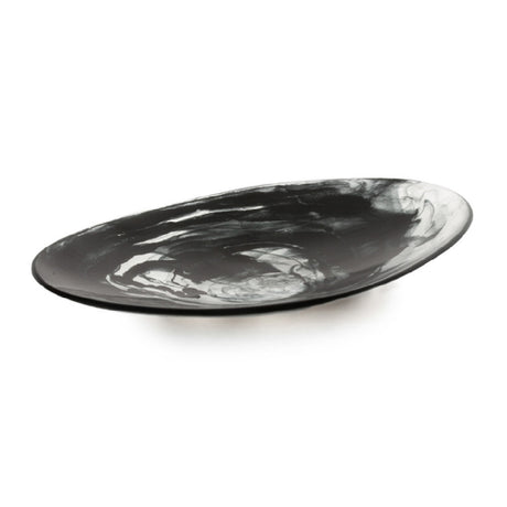 Bon Chef 59026-SMOKE Shallow Oval Resin Bowl 7.75" X 5" X 1" Lead Free