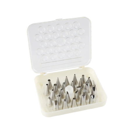 CAC China B7DT-26 Decorating Tip Set Stainless Steel (set Of 26 Pieces)