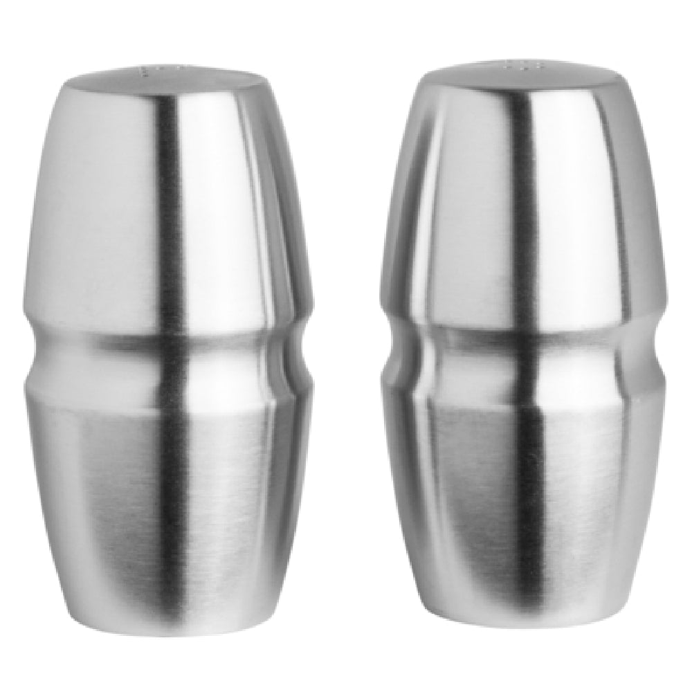 Steelite 7347MW147 Salt & Pepper Shaker Set 2 Oz. Stainless Steel