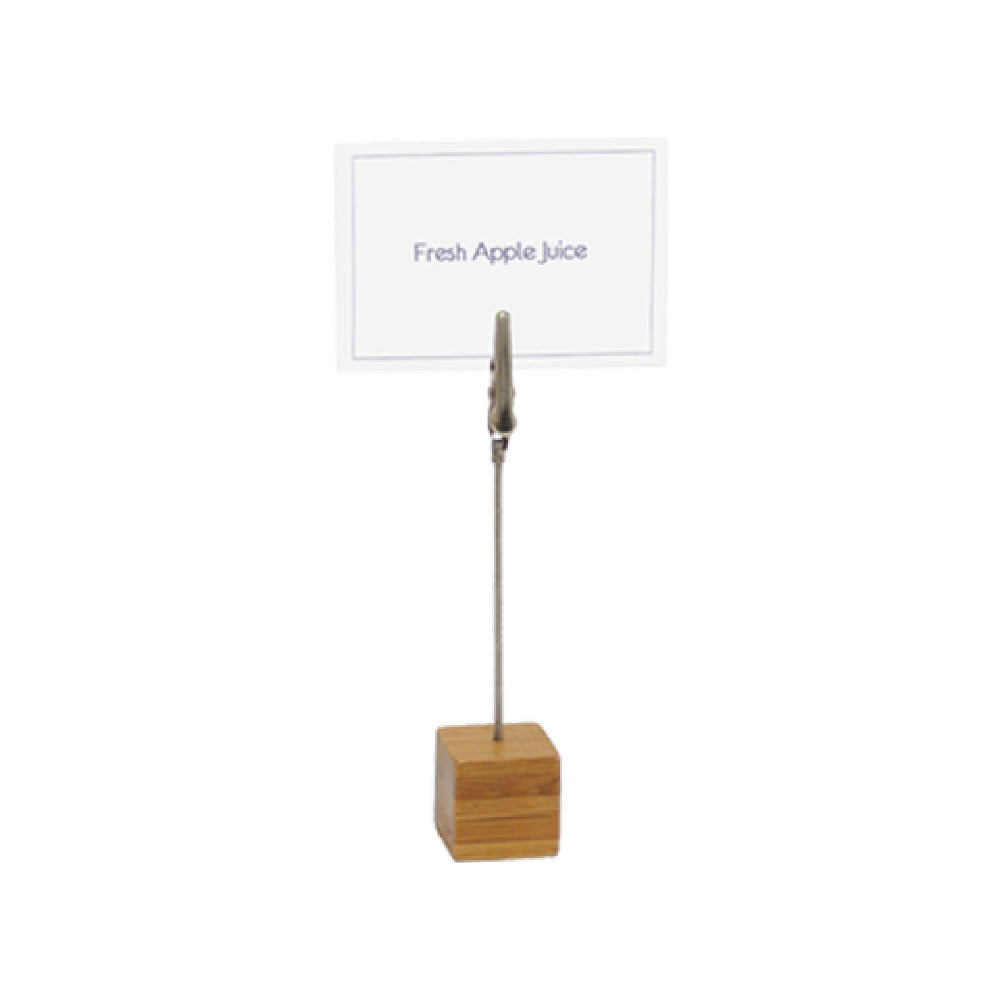 FOH BHO034BBB23 Accessories Menu/Sign Clip 3/4" X 3/4" X 2-1/4" Bamboo