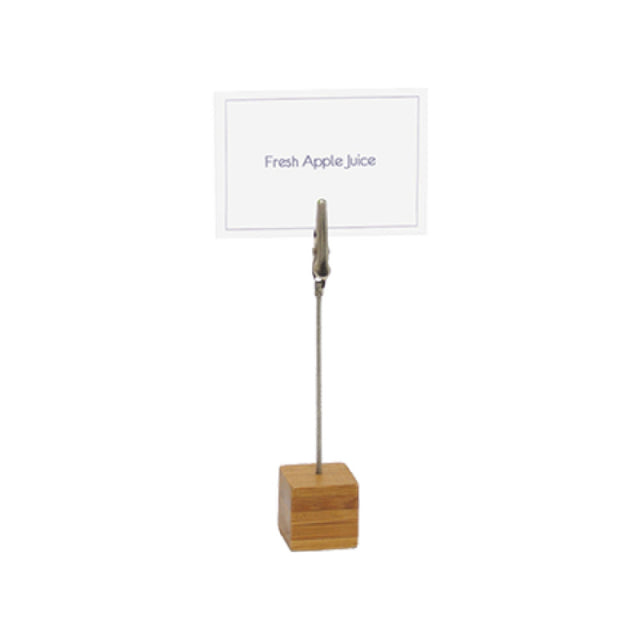 FOH BHO034BBB23 Accessories Menu/Sign Clip 3/4" X 3/4" X 2-1/4" Bamboo