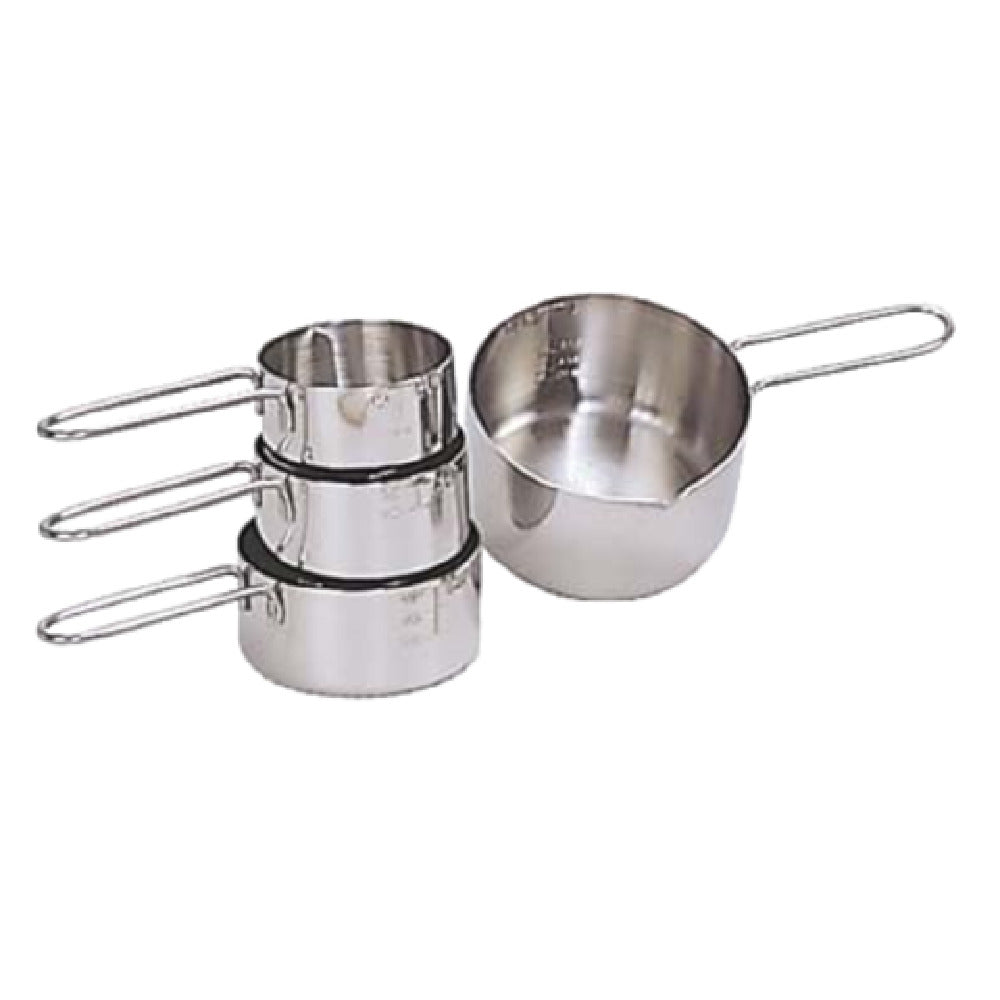 Admiral Craft DMC-4 Deluxe Measuring Cup Set 4-piece Interior And Exterior Graduations