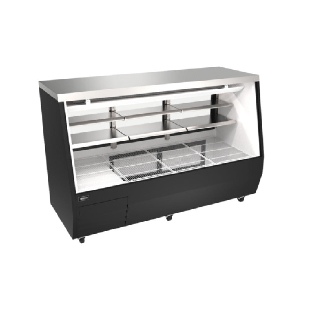 Omcan 50108 (RS-CN-0084D-BK) Refrigerated Deli Display Case Floor Model 84"W