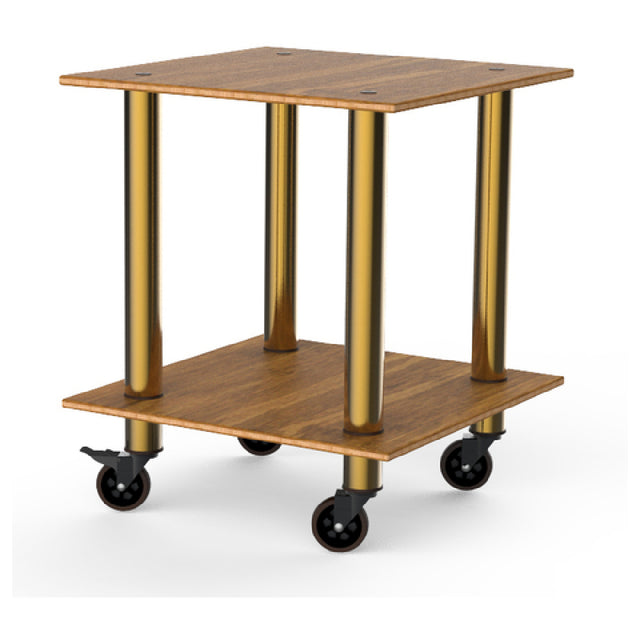 Steelite MGCMDX03BBXW Mogogo Buffet Solutions Modular Serving Table 2-tier 29-1/2" X 29-1/2" X 35"H