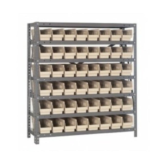 Quantum 1239-101_IVORY - Shelving Unit, 12"D X 36"L X 39"H, Heavy Duty