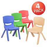 Flash Furniture 4-YU-YCX4-003-MULTI-GG Whitney Stacking Chair 154 Lb. Weight Capacity