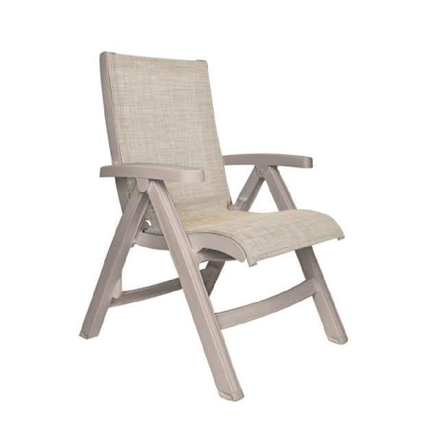 Grosfillex US112181 Jamaica Beach Midback Folding Chair Stackable Designed For Outdoor Use