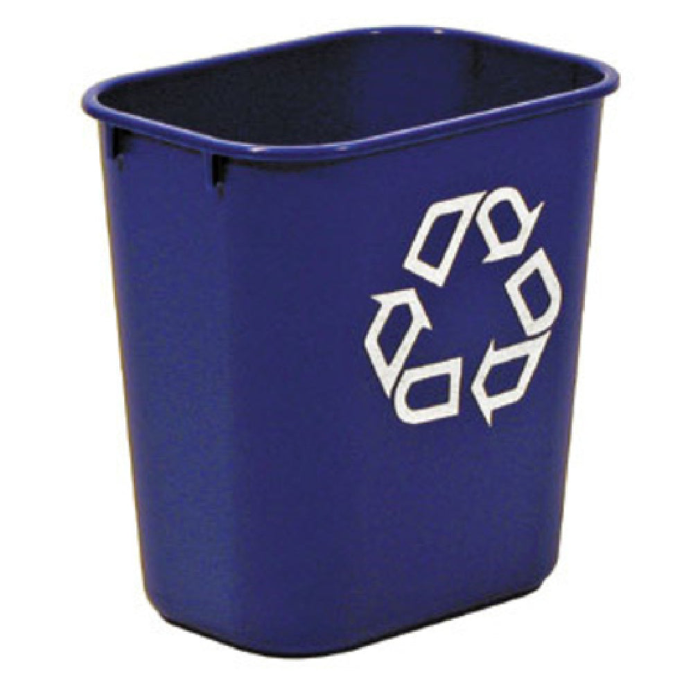 Rubbermaid FG295573BLUE - Deskside Recycling Container, 13-5/8 Quart, 11-3/8"W X 8-/14"D X 12-1/8"H