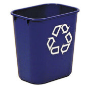 Rubbermaid FG295573BLUE - Deskside Recycling Container, 13-5/8 Quart, 11-3/8"W X 8-/14"D X 12-1/8"H
