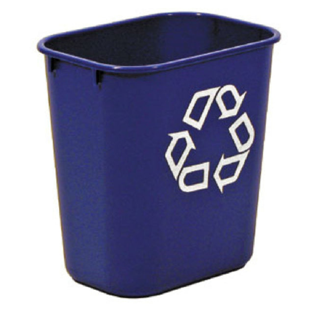 Rubbermaid FG295573BLUE - Deskside Recycling Container, 13-5/8 Quart, 11-3/8"W X 8-/14"D X 12-1/8"H
