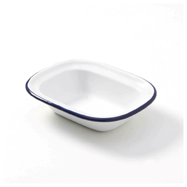 American Metalcraft EWB6 Enamelware Bowl 8 Oz. 6-1/4"L X 4-7/8"W X 1-1/2"H