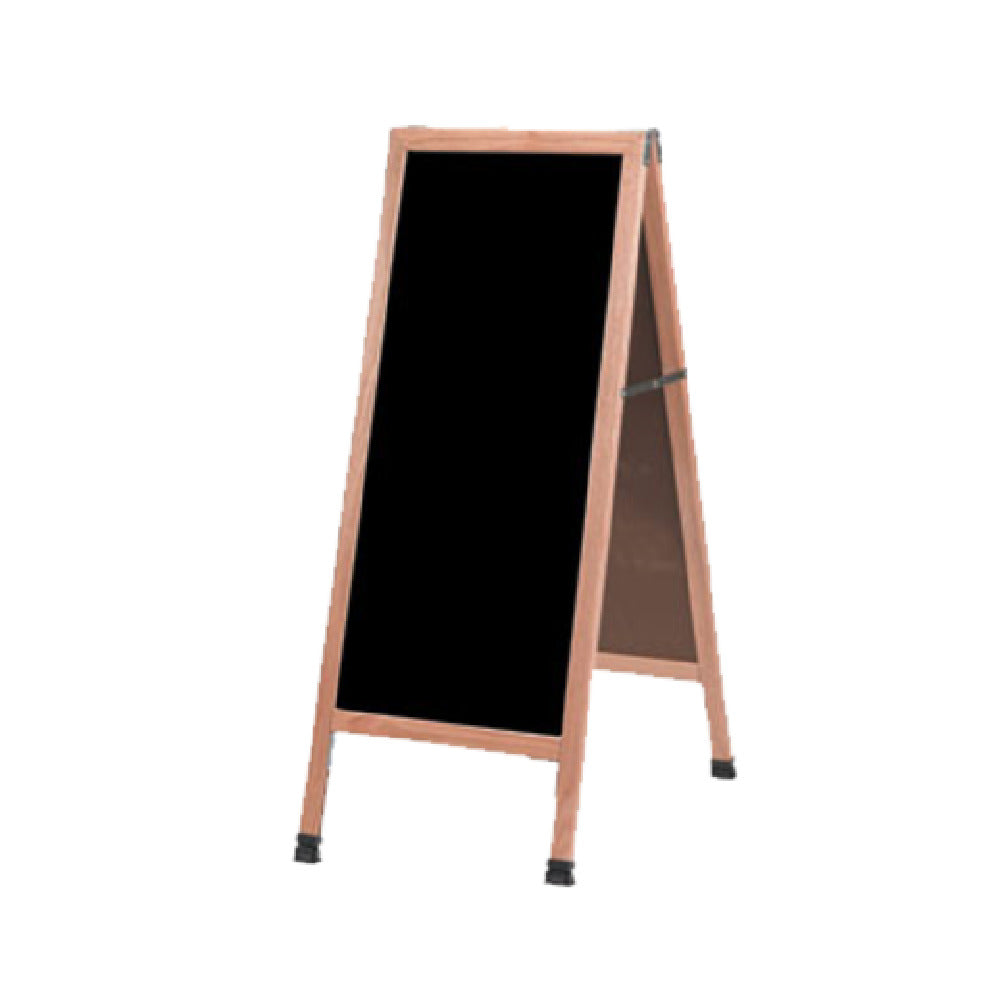 Aarco A-311SB Sidewalk Markerboard 18"W X 42"H Black Porcelain Board