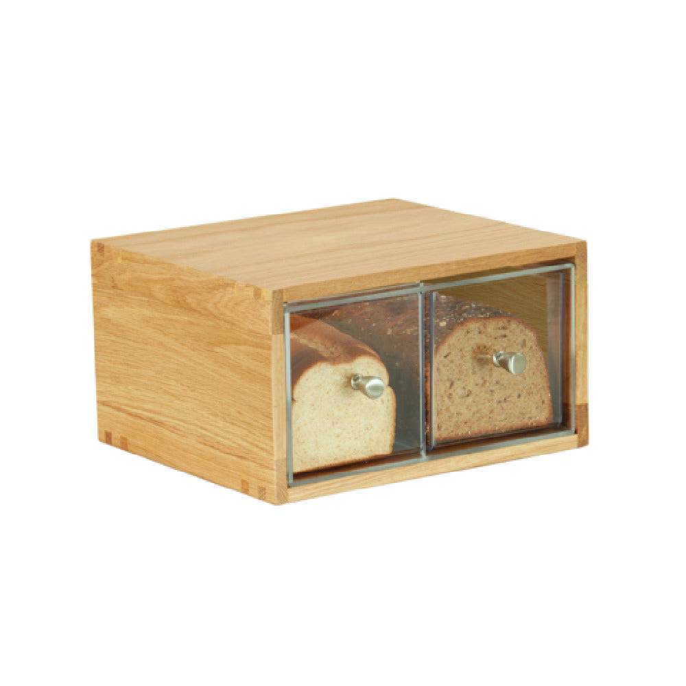 Cal Mil 23150-2-21 Sydney Bread Case 13.63"W X 13"D X 7.13"H Oak