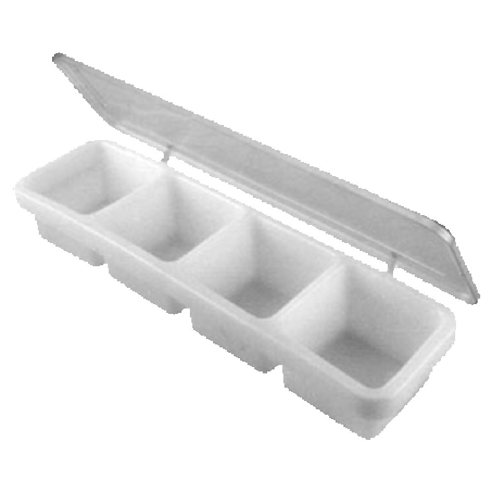 Franklin Machine Products 104-1004 Bar Caddy With Cover 18" X 5" X 3" H (4) 4" Square Compartments