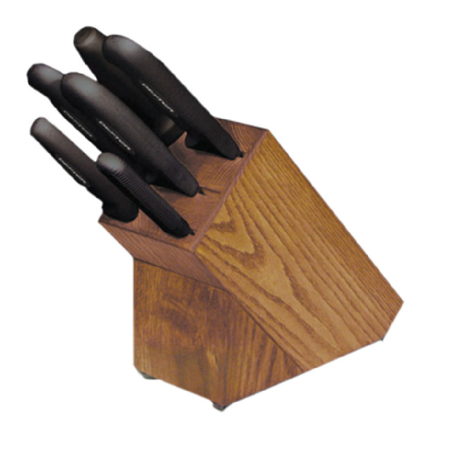 Dexter Russell HSGB-3 SofGrip™ (21009) Knife Block Set 7 Piece Includes: 10" Diamond Knife Sharpener