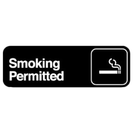 Royal Industries ROY 394514 Sign 3" X 9" "Smoking Permitted"