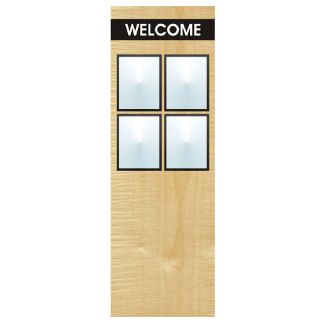 Hubert 69912 - Menu Board, 4-pocket, Floor Stand