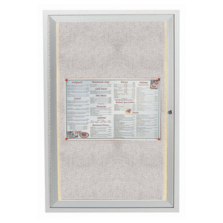 Aarco ODCC2418RI Aluminum Bulletin Board 18"W X 24"H Enclosed