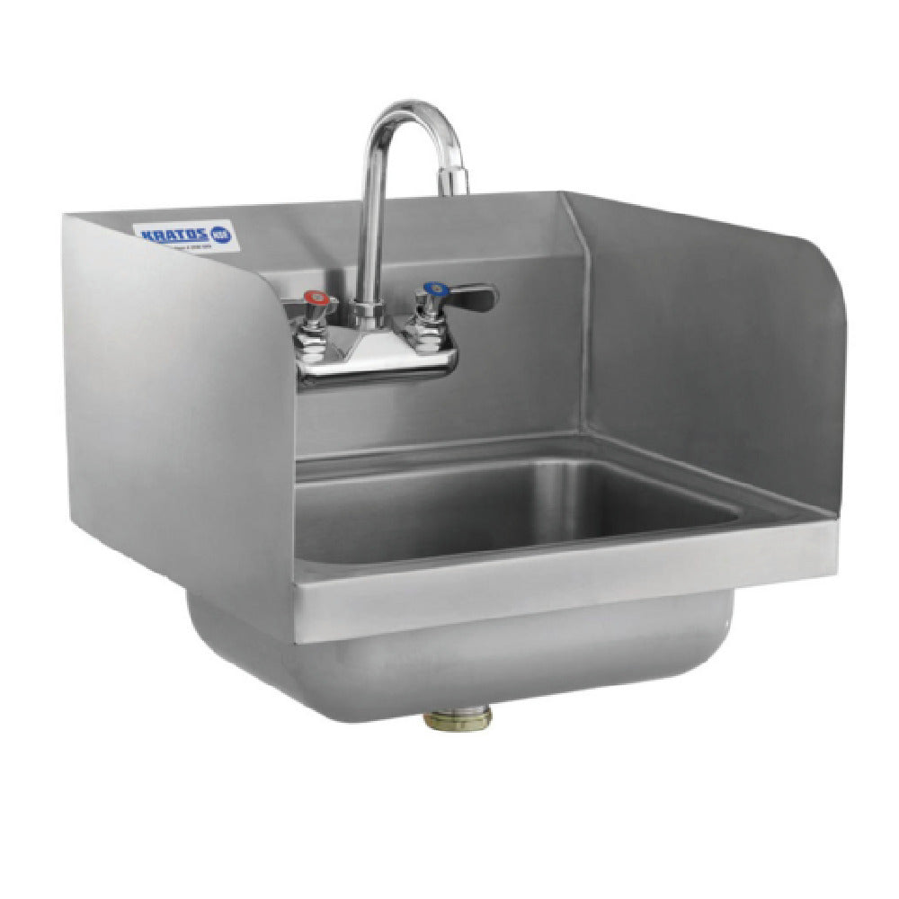 Hubert 14943 - Kratos® Commercial Hand Sink With Gooseneck Faucet, 12"W X 16"D X 12. 75"H
