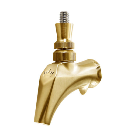 Krowne BC-851F - Royal Series Standard Beer Faucet, Forward Sealing, Brass/Satin Gold