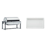 Bauscher Hepp 06.3333.6011 - Chafing Dish Promo Kit, Includes: (1) Basic 1/1 GN Chafing Dish With Roll-top Cover (06.3333.6041) & (3) 247 Oz.