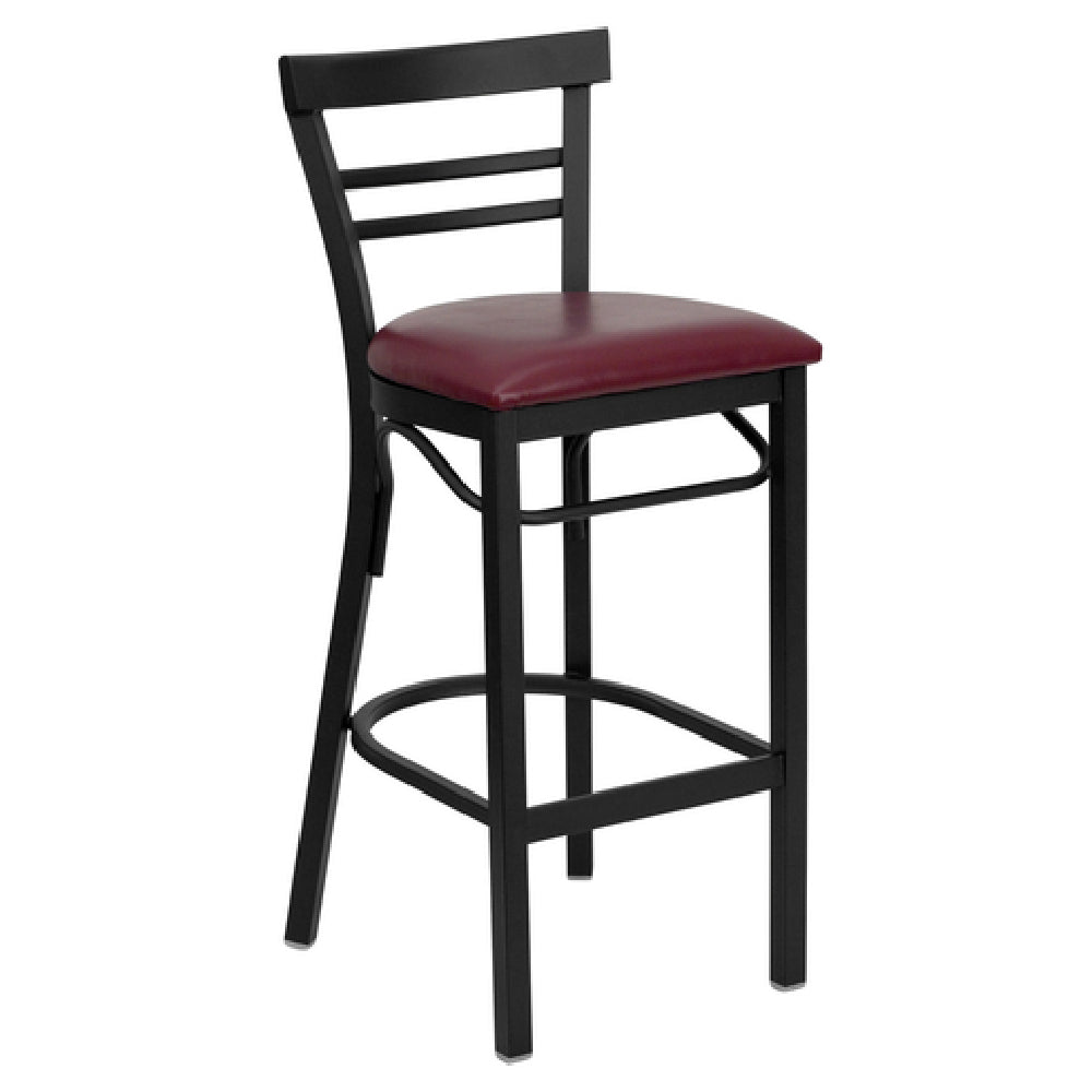 Flash Furniture XU-DG6R9BLAD-BAR-BURV-GG Hercules Series Restaurant Bar Stool Metal Ladder Back