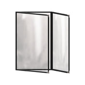 Risch TEDQ 8.5X14 Deluxe Clear Sewn Menu Cover 8-1/2" X 14" Triple