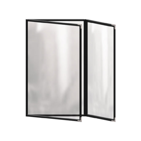 Risch TEDQ 8.5X14 Deluxe Clear Sewn Menu Cover 8-1/2" X 14" Triple