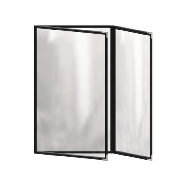 Risch TEDQ 8.5X14 Deluxe Clear Sewn Menu Cover 8-1/2" X 14" Triple