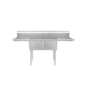 Atosa USA, Inc. SS2424F21D24 - Two Compartment Sinks, 2 Compartments, 96"W