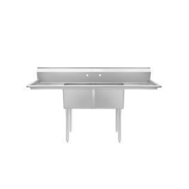 Atosa USA, Inc. SS2424F21D24 - Two Compartment Sinks, 2 Compartments, 96"W