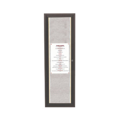 Aarco LODCC3612RBA Bulletin Board 12"W X 36"H Enclosed