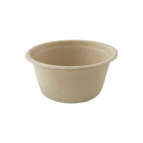 PacknWood 210GPU7BRF - Sugarcane Souffle / Portion Cup (No Added PFAs), 2oz, 2.1" D