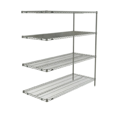 Metro AN566BR Super Erecta® Add-On Shelving Unit 60"W X 24"D X 63"H (4) Wire Shelves