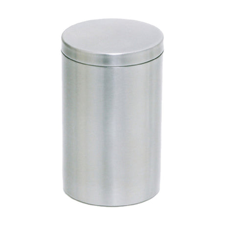 FOH RJR024BSS23 Round Brushed Stainless Jar With Lid Silver With Silver Lid