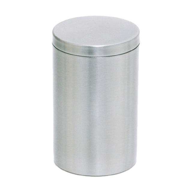 FOH RJR024BSS23 Round Brushed Stainless Jar With Lid Silver With Silver Lid