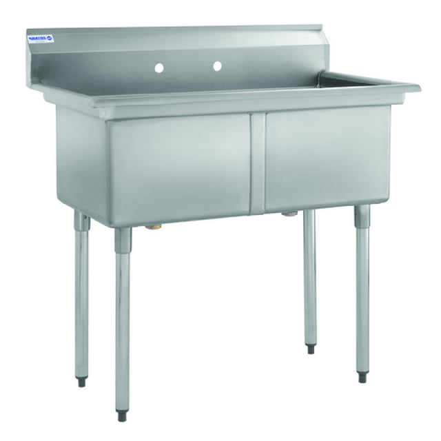 Hubert 53341 - Kratos® Compartment Sink, 18"W X 18"D X 12"H Bowl Size, 18-Gauge Stainless Steel