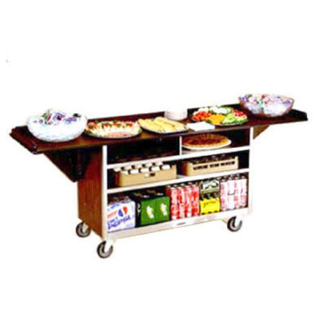 Lakeside 676 Beverage Service Cart Drop Leaves (3) 21" X 50" Interior Shelves