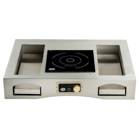 TableCraft Products CWSSACTION1BRA - Single Induction Action Station, 32.5" X 25.25" X 6"