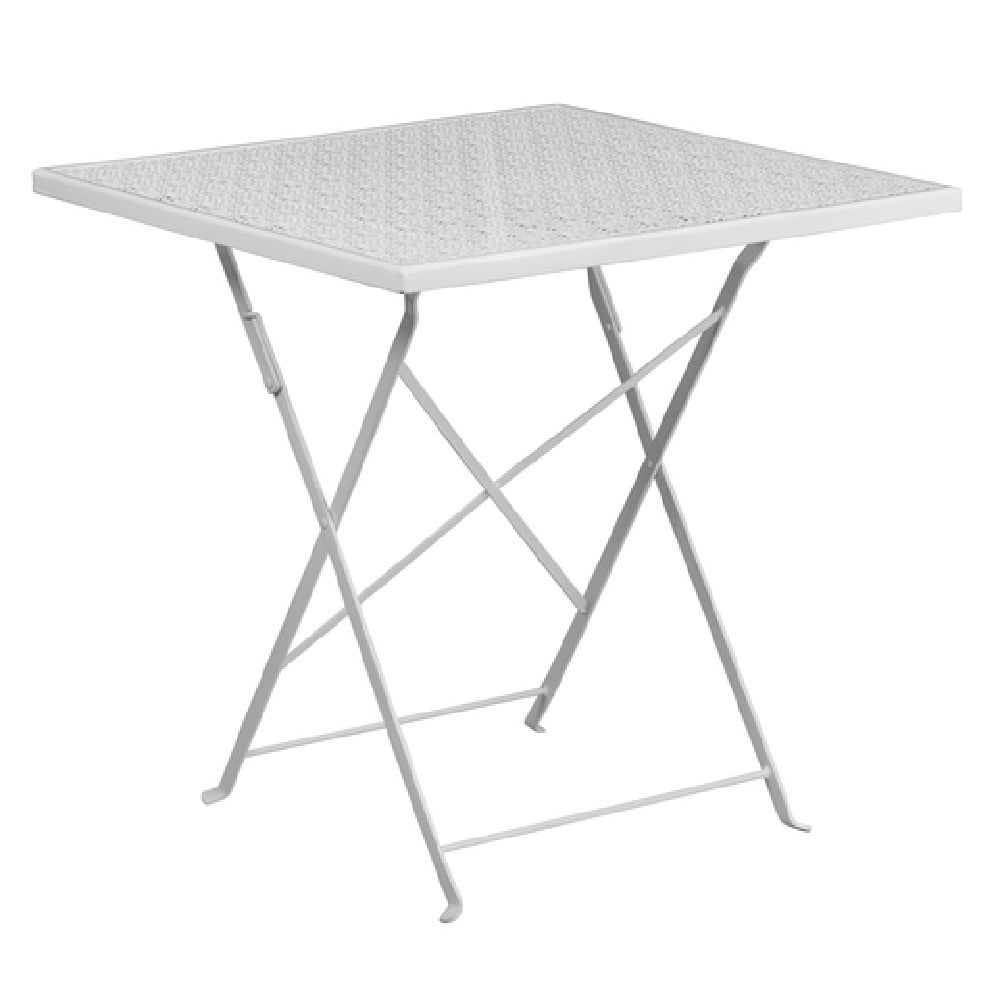 Flash Furniture CO-1-WH-GG Folding Patio Table 28"W X 28"D X 28"H Square