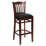 Flash Furniture XU-DGW0008BARVRT-MAH-BLKV-GG Hercules Series Restaurant Bar Stool