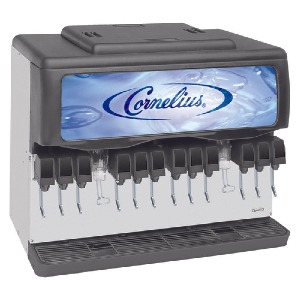 Cornelius 02813 Enduro 300 Ice & Post-Mix Beverage Dispenser Countertop (12) UFB-1™ Push-button Valves