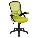 Flash Furniture HL-0016-1-BK-GN-GG Porter Swivel Office Chair 40-1/4" To 44" Adjustable Height