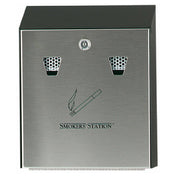 Rubbermaid FGR1012EBK - Smokers' Station® Wall Mount Urn, 10"W X 12-1/2"H, With Keyed Cam Lock