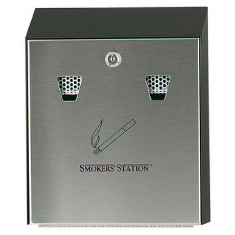 Rubbermaid FGR1012EBK - Smokers' Station® Wall Mount Urn, 10"W X 12-1/2"H, With Keyed Cam Lock