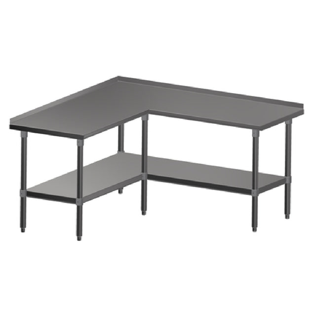 John Boos ST6R1.5-L2460SSK Work Table L-shaped 60"W X 60"D X 37-1/4"H Overall Size