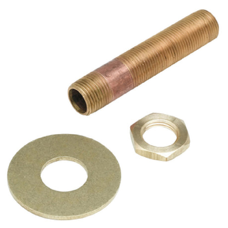 T&S Brass B-0429 Supply Nipple Kit With Locknut & Washer 3/8" NPT X 3-3/8" Long