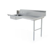 Steel Works Stainless SWSDT-84R Soiled Dish Table 16ga/304 Stainless Steel 30" X 84" X 43-3/4"H