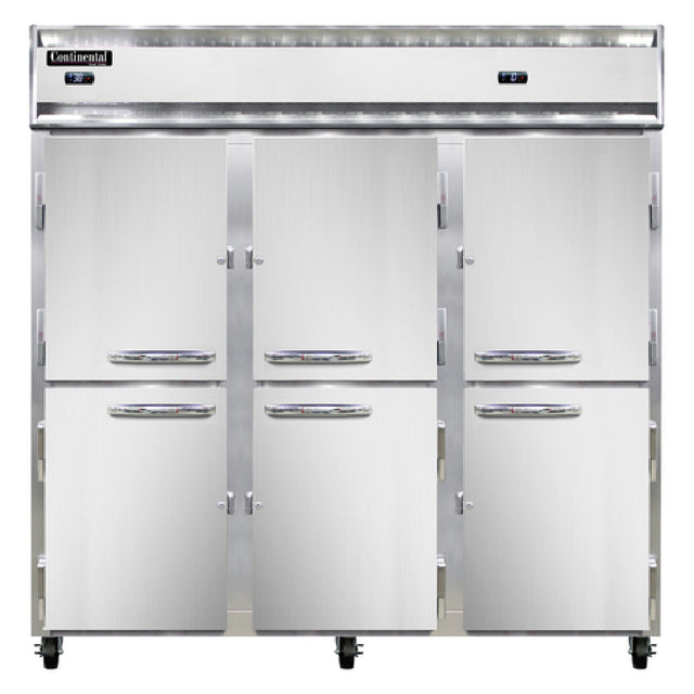 Continental Refrigerator 3RRFNHD Refrigerator/Freezer Reach-in Three-section
